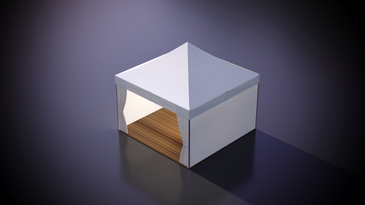 Фото - мобильный шатер HARD PROF 5х5, вид сверху