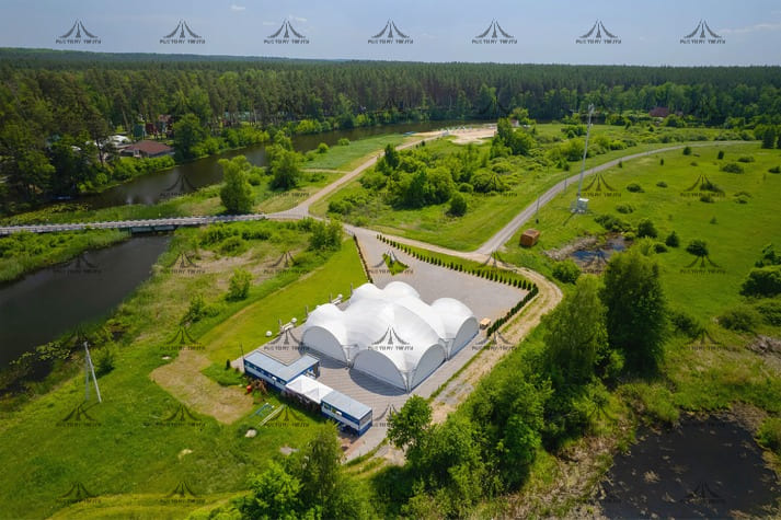 Фото – арочный шатер, Тамбовский район, вид сверху